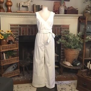 Anthropologie Chino Wide Leg Jumpsuit